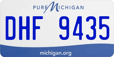 MI license plate DHF9435