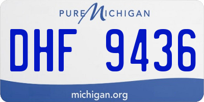 MI license plate DHF9436