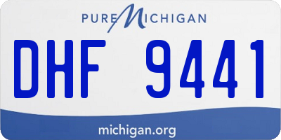 MI license plate DHF9441