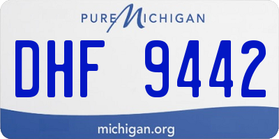 MI license plate DHF9442