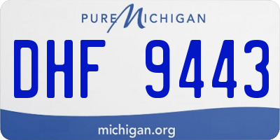 MI license plate DHF9443