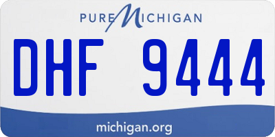MI license plate DHF9444