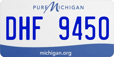 MI license plate DHF9450