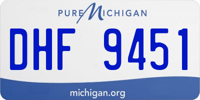 MI license plate DHF9451
