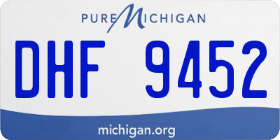 MI license plate DHF9452