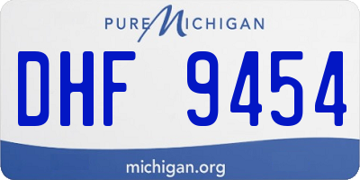 MI license plate DHF9454