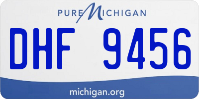 MI license plate DHF9456