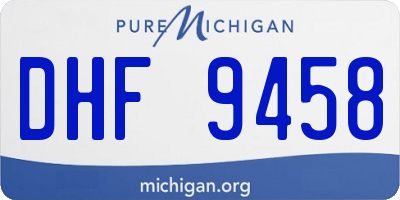 MI license plate DHF9458