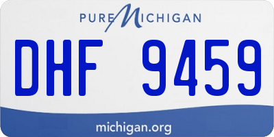 MI license plate DHF9459