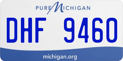 MI license plate DHF9460