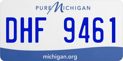 MI license plate DHF9461