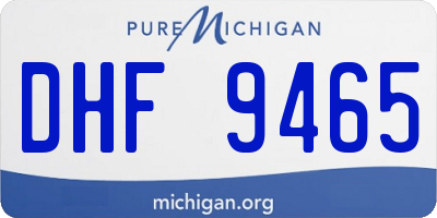 MI license plate DHF9465