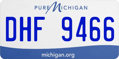MI license plate DHF9466