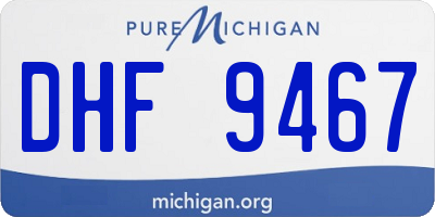 MI license plate DHF9467