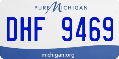 MI license plate DHF9469