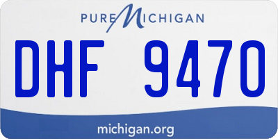MI license plate DHF9470