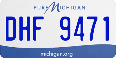 MI license plate DHF9471