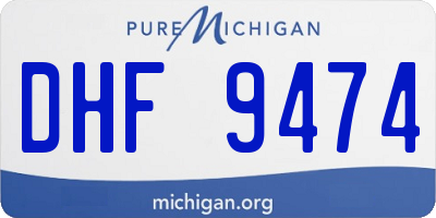 MI license plate DHF9474