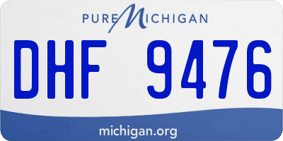 MI license plate DHF9476