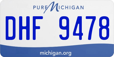 MI license plate DHF9478