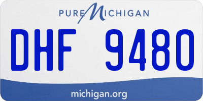 MI license plate DHF9480