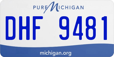 MI license plate DHF9481
