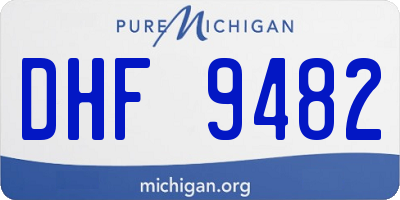 MI license plate DHF9482