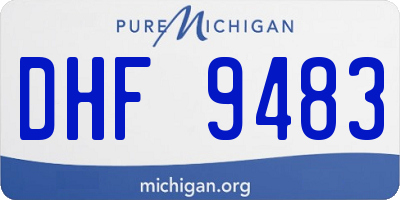 MI license plate DHF9483