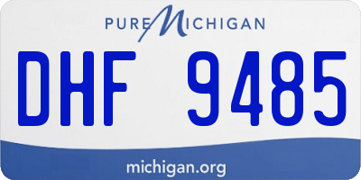MI license plate DHF9485