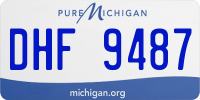 MI license plate DHF9487