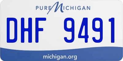 MI license plate DHF9491
