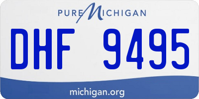 MI license plate DHF9495