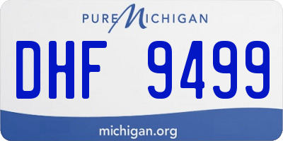 MI license plate DHF9499