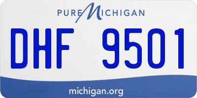 MI license plate DHF9501