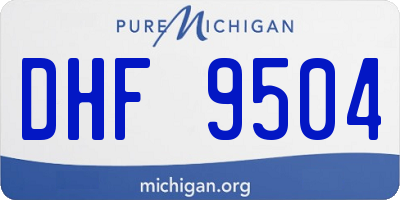 MI license plate DHF9504