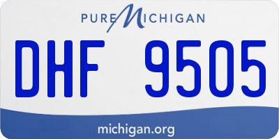 MI license plate DHF9505