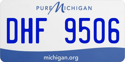 MI license plate DHF9506