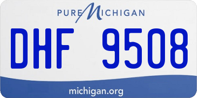 MI license plate DHF9508