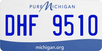 MI license plate DHF9510