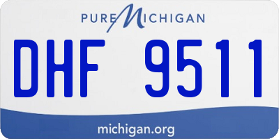 MI license plate DHF9511
