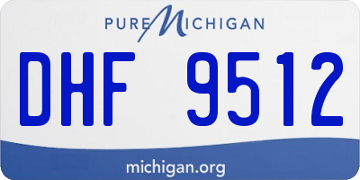 MI license plate DHF9512