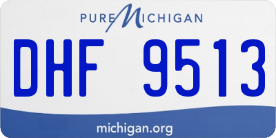 MI license plate DHF9513