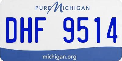 MI license plate DHF9514