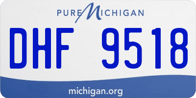MI license plate DHF9518