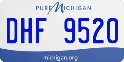 MI license plate DHF9520