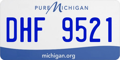 MI license plate DHF9521