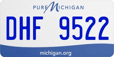 MI license plate DHF9522