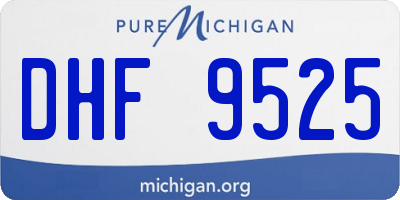 MI license plate DHF9525
