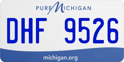 MI license plate DHF9526