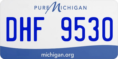 MI license plate DHF9530